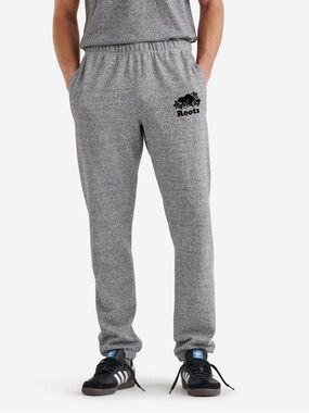 Roots Heather Grey Logo Joggers